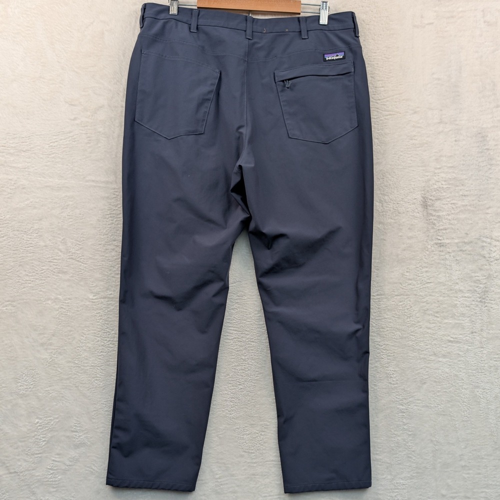 Patagonia Pants Mens 39x30 Gray Blue Straight Leg Transit Traveler 5-Pocket - Picture 3 of 16
